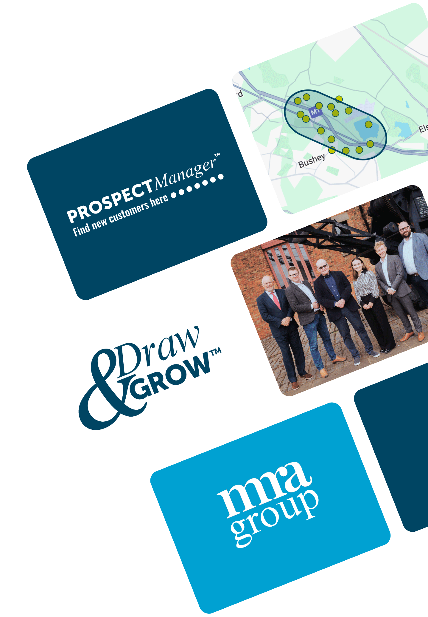 Illustration representing the PROSPECTManager prospect database platform